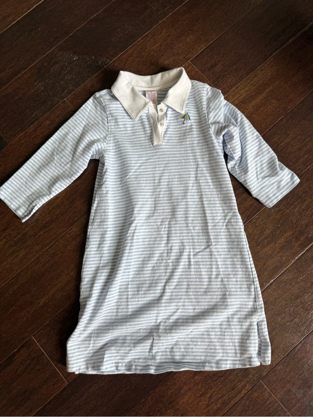 Gymboree Light Blue and White Striped Polo Dress